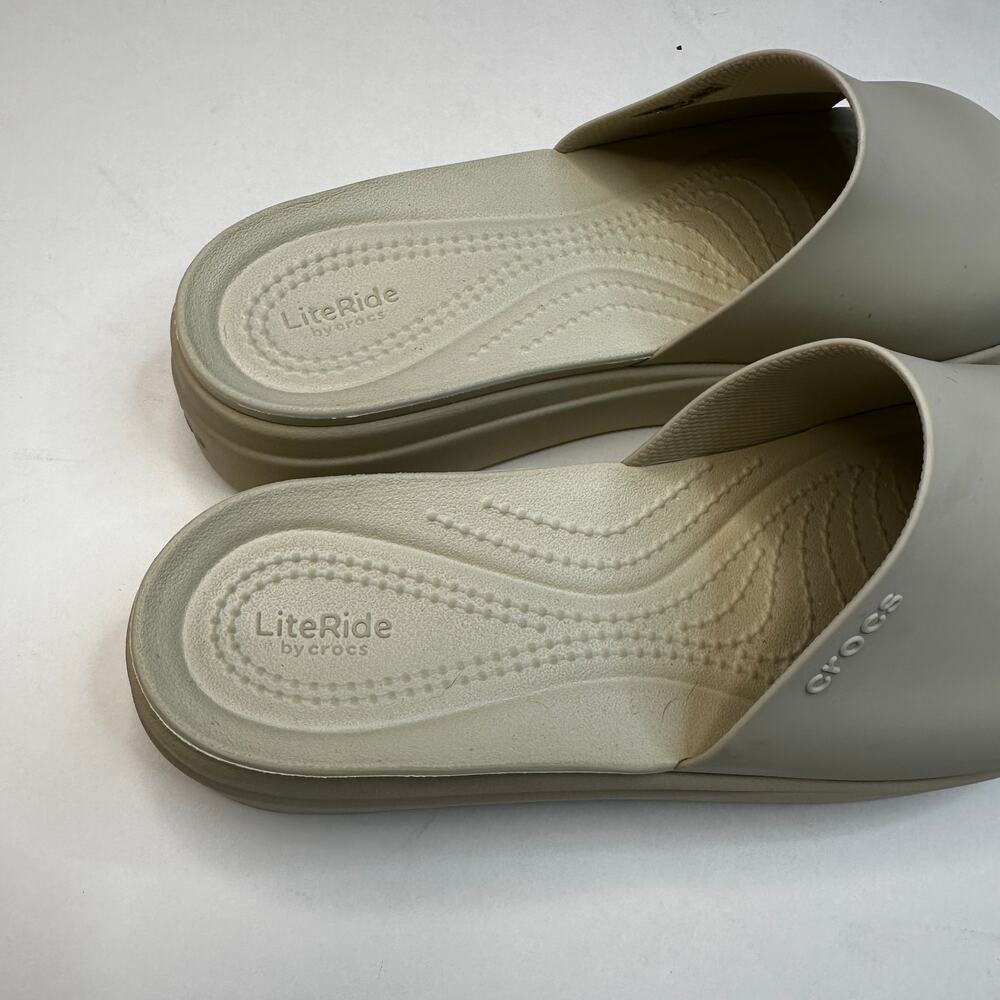 Crocs Cream Brooklyn Platform Slides - image 3